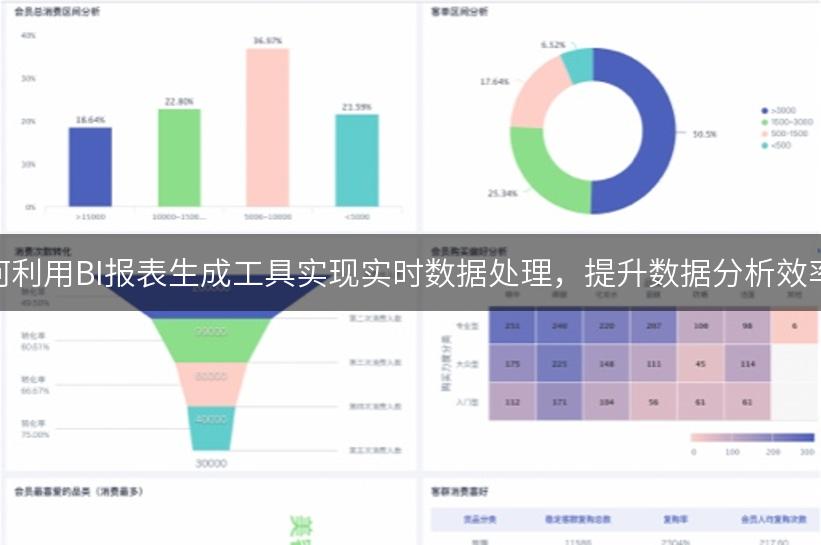 如何利用BI报表生成工具实现实时数据处理，提升数据分析效率？