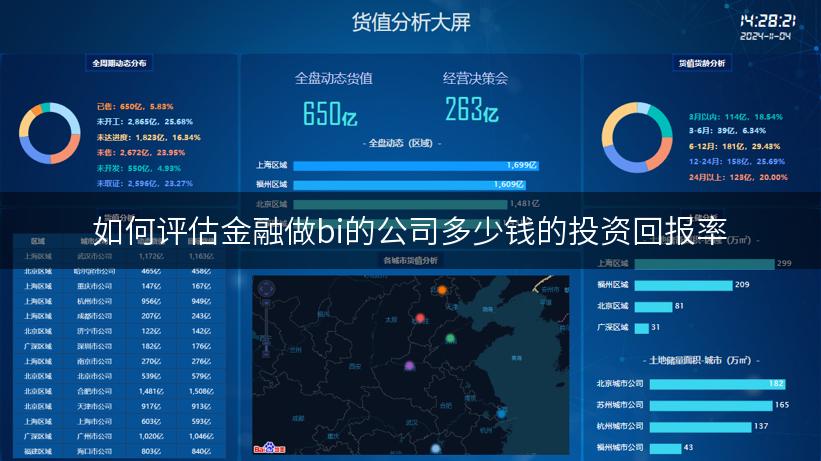 如何评估金融做bi的公司多少钱的投资回报率
